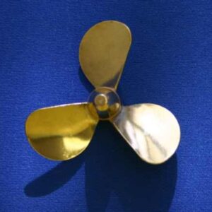 #3113 Brass Propeller 3 Blade LH 2" Dia.