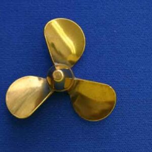 #3114 Brass Propeller 3 Blade RH 1 3/4" Dia.