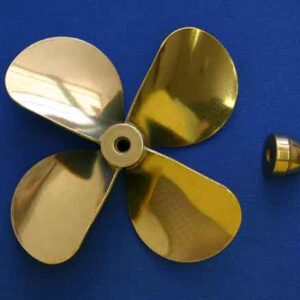 #3120 Brass Propeller 4 Blade 3 5/8" Dia.