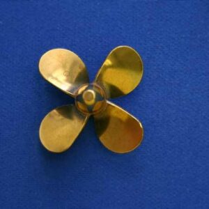 #3123 Brass Propeller  4 Blade 1 1/2" Dia.