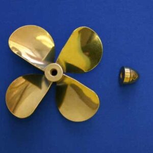 #3129 Brass Propeller 4 Blade 3" Dia.