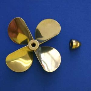 #3130 Brass Propeller 4 Blade 3" Dia.