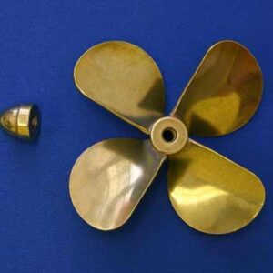 #3131 Brass Propeller 4 Blade 3 3/8" Dia.